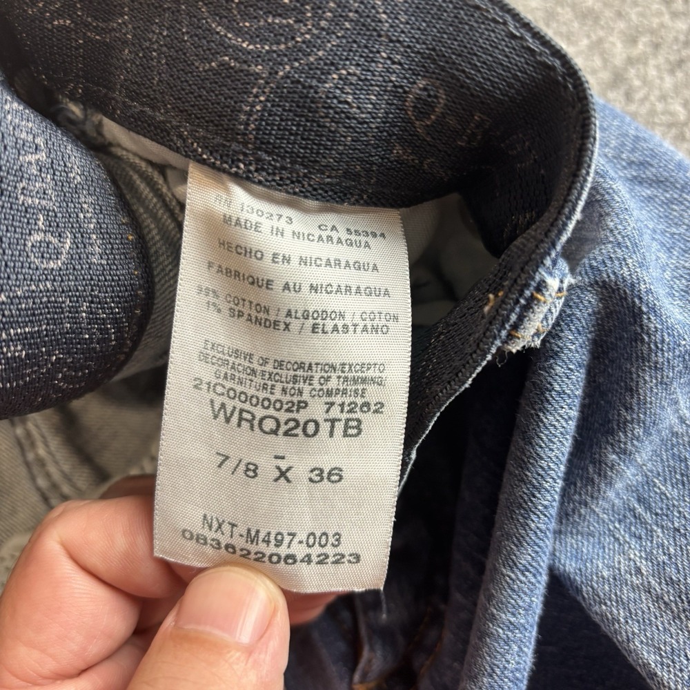 Wrangler Q Baby Bootcut Jeans Women's 7/8 x 36 (Fits 32x34.5) Riding Western - Picture 8 of 15